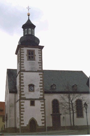Evangelische Reformierte Kirche Rockenhausen. This is the ancestral church that the Leonhardt family of Katzenbach attended. Picture Source: Ray Haupt.